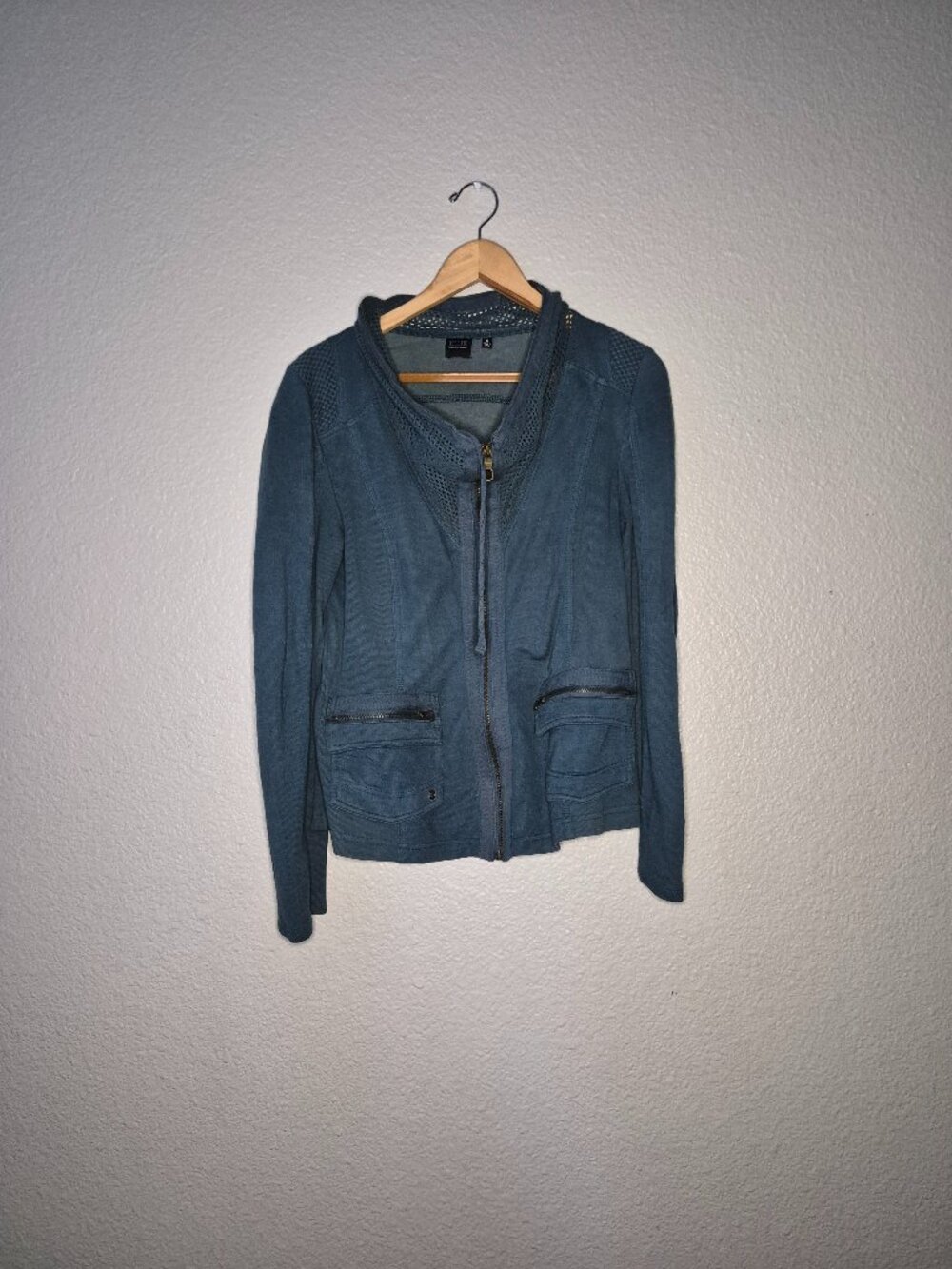 Blue Saks Fifth Avenue Womens Blue Zip Up Size: Small